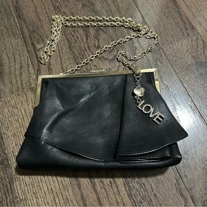 Guess Black Crossbody with Gold Accents